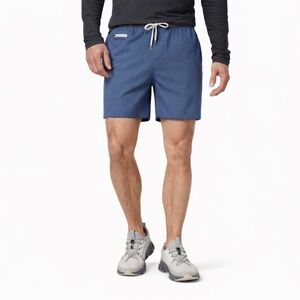 Vuori Banks Shorts XL 6” Blue Drawstring Gym 0105 Training Unlined mens